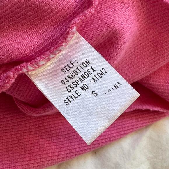 day + moon sz small Pink ribbed cropped tank top summer basics - Picture 5 of 7